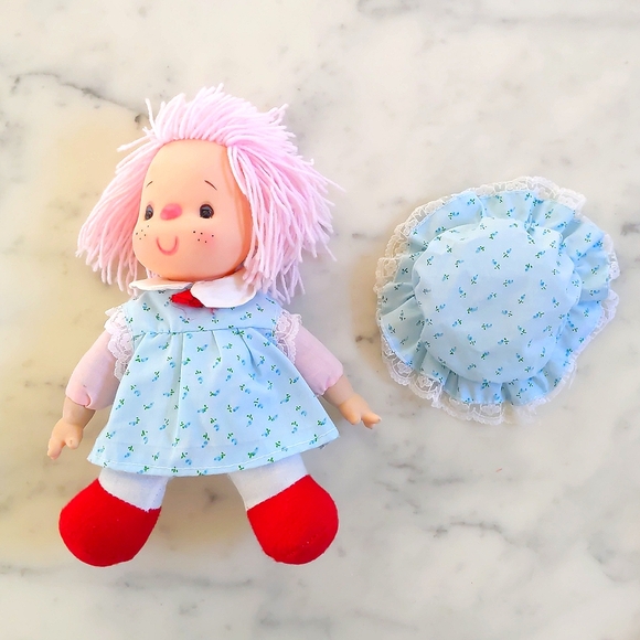 Vintage 1980's Ice Cream Doll Komfy Kids Doll Pink Yarn Hair Doll. - Picture 2 of 3